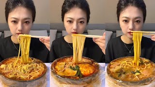 Noodle MUKBANG Faceoff Eating DELICIOUS Noodles FAST vs SLOW [upl. by Eixam886]