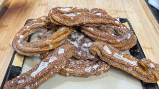 Pumpkin Churro Doughnuts Sticks and Funnel Cake Same Batter w Cinnamon Sugar amp Vanilla Drizzle [upl. by Ramiah]