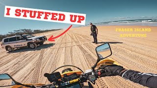 FRASER ISLAND SOLO MOTORCYCLE ADVENTURE  PART ONE  DRZ400E [upl. by Meier]