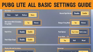 Pubg Mobile Lite All Basic Settings Guide In Hindi  All Settings Tips And Tricks  Official Mayank [upl. by Lazaro684]