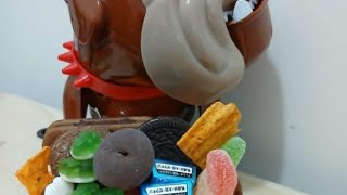 ASMR 🌈 PLACING Milk chocolate icecreamStrawberry chocolateGummiesCookiesChips IN MADDOG PLATE [upl. by Odlabu]