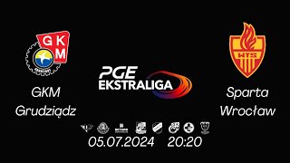 PGE Ekstraliga Żużlowa  GKM Grudziądz  Sparta Wrocław ŻUŻEL NA ŻYWO 2024 10 Kolejka [upl. by Ineslta456]