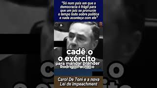 Carol De Toni sobre o impeachment de Ministros do STF [upl. by Anirtek67]