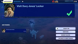 How to EASILY Visit Davy Jones Locker in Fortnite locations Quest [upl. by Mayfield292]