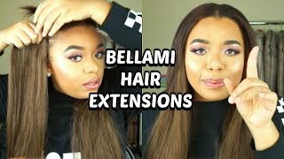 22 INCHES LONG  HOW TO  BELLAMI CLIP IN HAIR EXTENSIONS [upl. by Rebmak754]