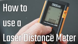 How to use a Laser DistanceRange Measure  distanceareavolumepythagorus TACKLife review [upl. by Yaffit]