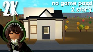 2K STARTER HOME in bloxburg no gamepass 2 story EXTERIOR [upl. by Dougherty933]