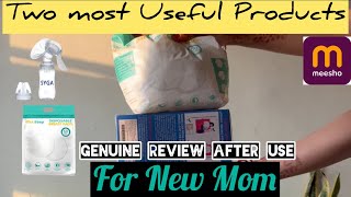 Syaga Breast Pump Review Meesho breast pads review  Disposable breast padsManual breast pump [upl. by Dnar796]