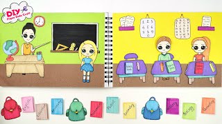 HOW TO MAKE SCHOOL FOR PAPER DOLLS DIY QUIET BOOK IN ALBUM PAPER CRAFTS [upl. by Zuleika27]