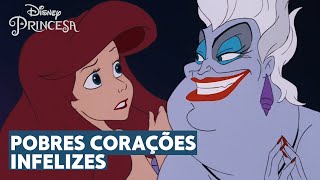 Pobres corações infelizes  com letra  A Pequena Sereia [upl. by Nnylireg476]