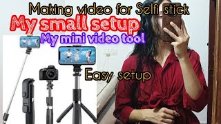 My Small Youtube Setup🤩  Starter Kit For New YouTubers in 2024  Selfie Stick  Wireless Micytool [upl. by Shue]