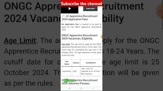 ONGC Apprentice Recruitment 2024 Notification Out for 2236 Posts Apply Online indianjobs jobnews [upl. by Myrwyn]