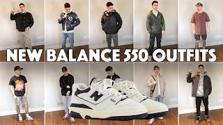 10 Easy Ways to Wear the New Balance 550  Outfit ideas [upl. by Eirameinna]