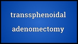 Transsphenoidal adenomectomy Meaning [upl. by Sandstrom]