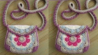 HERMOSA CARTERA PARA NIÑA  TEJIDAS A CROCHET  GANCHILLO [upl. by Hands]