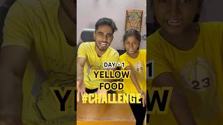 EATING ONLY YELLOW COLOR FOOD FOR 24 HOURS  DAY 1 shorts challenge [upl. by Zebedee552]