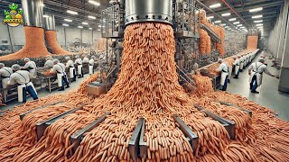 How Millions of Sausages Are Made in a Factory  Sausages Factory Process [upl. by Cecilla429]