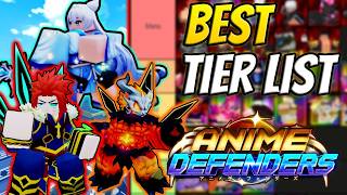 Official BEST Tier List In Anime Defenders Update 4 Part 2 META [upl. by Anilam597]