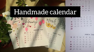 Handmade calendar ideas  Part 1  Aesthetic calendar  Diy Calendar 2021  Desk calendar [upl. by Adnahcal]