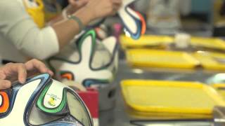 adidas Brazuca official ball WC 2014  Production [upl. by Ateekram890]