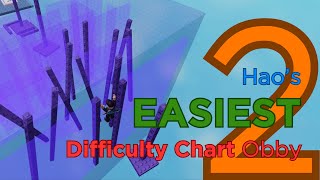 Haos Easiest Per Difficulty Chart Obby 2  chenhaoming0  ROBLOX [upl. by Jacinthe]