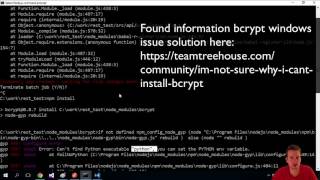 Fixing BCrypt error on Windows [upl. by Ocirred]