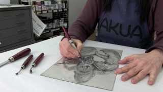 Drypoint Printmaking Up Close with Akua Inks [upl. by Harold]