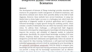 Knowledge Embedded Autoencoder Network for Harmonic Drive Fault Diagnosis Under Few Shot Industrial [upl. by Brodsky540]