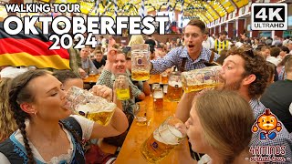 OKTOBERFEST 2024  EL GRAN TOUR  4K UHD  Walking Virtual Tour Germany [upl. by Ihteerp587]