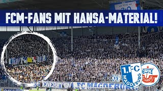 1 FC Magdeburg  Hansa Rostock FCMFans mit gezogenem HansaMaterial 02042023 [upl. by Anelaj]