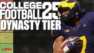 College Football 25 Dynasty Tier Lists [upl. by Liba227]