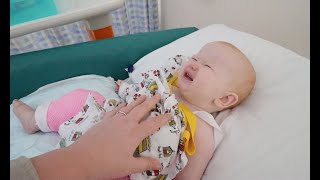 7 MONTH OLDS 2ND SURGERY TO CORRECT DDH DEVELOPMENTAL DYSPLASIA OF THE HIP  SPICA CAST REMOVAL [upl. by Lezti]