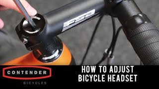 How to adjust a Bicycle Headset [upl. by Chuah]