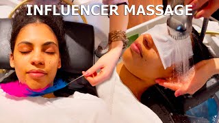 ASMR Relaxing CHINESE INFLUENCER MASSAGE and HYDROTHERAPY [upl. by Acirretahs]