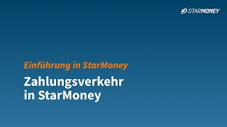 Einführung in StarMoney  Zahlungsverkehr [upl. by Mathew]