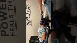 Decompressing your spine with the Y Strap asmr chiropractic chiropractor adjustment [upl. by Ahsienad618]