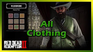 Red Dead Redemption 2  All Clothing Full Customization 100 Complete Showcase [upl. by Suillenroc]