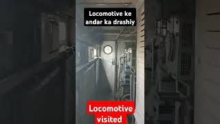 inside locomotive visited train locomotive railway india youtube shortvideos viralshorts 1k [upl. by Noyk781]