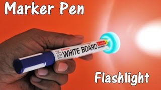 How to Make a FlashlightTorch using Marker Pen  EASY [upl. by Suiradel]