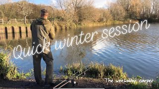 Quick afternoon session Broadlands Lake Hampshire winter carp fishing [upl. by Etnoled724]