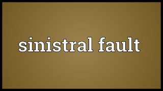 Sinistral fault Meaning [upl. by Stuart]