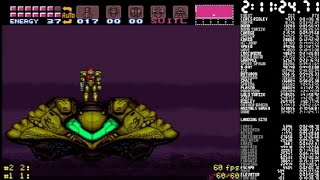 Super Metroid Suitless True Completion 21124 [upl. by Nowed605]