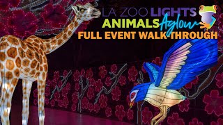 LA Zoo Lights Animals Aglow 2022  Los Angeles Zoo  Full Experience [upl. by Ffilc]