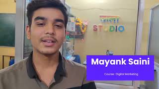 Mayank Saini  Digital Marketing Course  Student Review  Dicazo Computer Institute Jaipur [upl. by Htebaras]