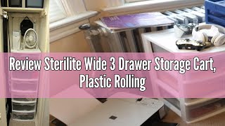 Review Sterilite Wide 3 Drawer Storage Cart Plastic Rolling Cart with Wheels to Organize Clothes in [upl. by Rma]