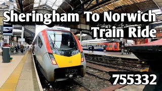 Sheringham To Norwich Train Ride ride  181123 [upl. by Ylil431]