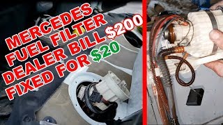 Mercedes W211 Replacement the Fuel Filter  How to Replace the Fuel Filter Correctly Mercedes W211 [upl. by Goodill]