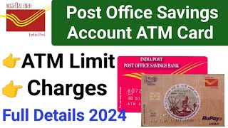 Post office savings account Atm card limit amp charges  Post office account Atm card charges [upl. by Nugesulo]