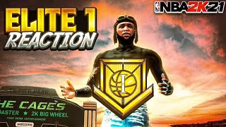 I FINALLY HIT ELITE 1 IN NBA 2K21 BEST REACTION EVER [upl. by Nalrah]