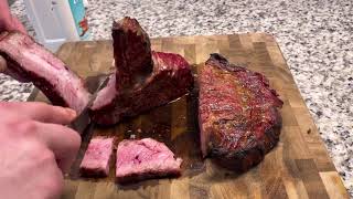 Reverse sear ribeye steak on the Rec Teq Bullseye [upl. by Krishna]